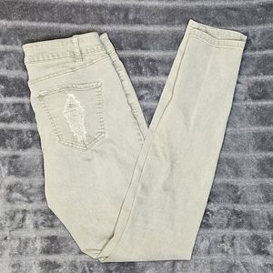 Refuge Sage Green Skinny Jeans | Midrise